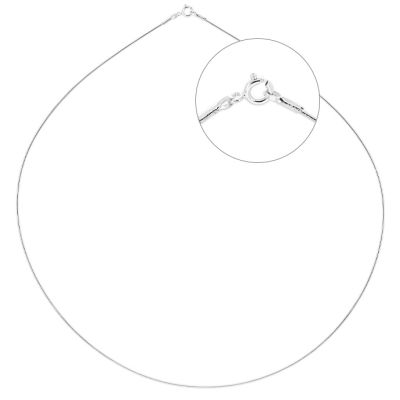 Guaya Plata 925 Collar 0.9mm 50cm Largo Reaza 5mm. Venta por Unidad 3.3g aprox