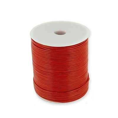 Cuero redondo India Rojo Siam 1.5mm. Venta por 100 Metros