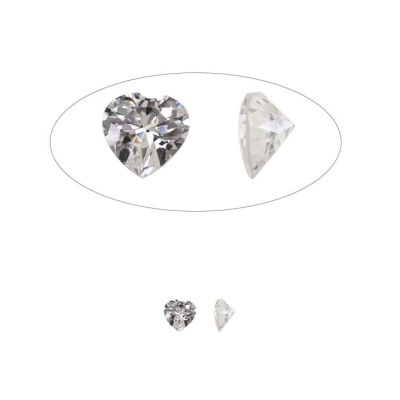 Zircon Tailandes Corazón 4mm Para Engaste Cristal. Venta por Unidad