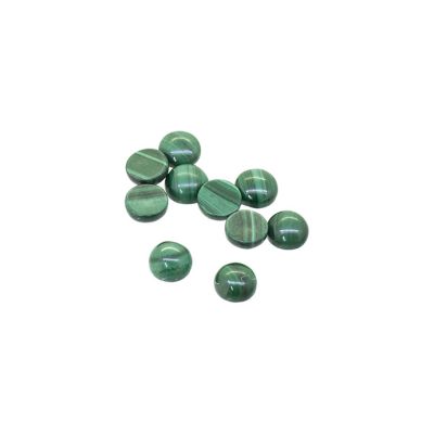 Cabuchon Moneda Malaquita B (Natural) 4mm. Venta por Unidad