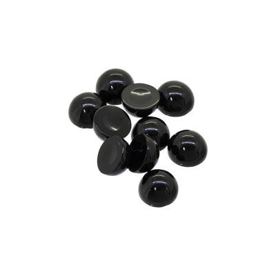 Cabuchon Moneda Agata Negra Onix 6mm. Venta por Unidad