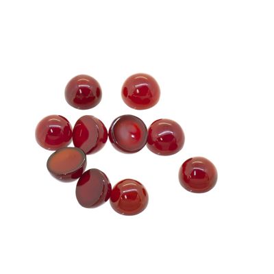 Cabuchon moneda Agata Cornalina Roja (Calor) 6mm. Venta por Unidad