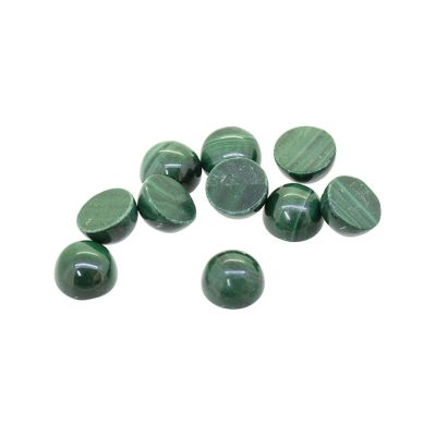 Cabuchon Moneda Malaquita B (Natural) 6mm. Venta por Unidad