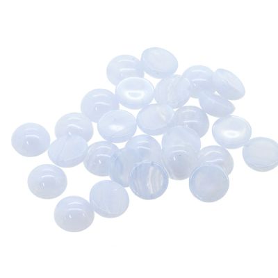 Cabuchon Moneda Agata Blue Lace (Natural) 6mm. Venta por Unidad
