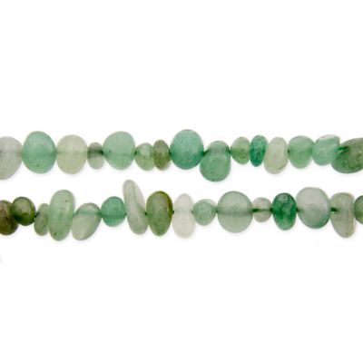 Nugget Chip Irregular Cuarzo Aventurina Verde (Natural) 5-6mm. Sarta por 40cm