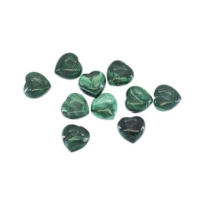 Dije Pendiente Malaquita AB 10mm Media Perforacion (Natural) Venta por Unidad