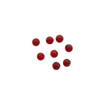 Bola Lisa Media Perforacion Agata Cornalina Roja (Calor) 4mm. Venta por 2 unidades