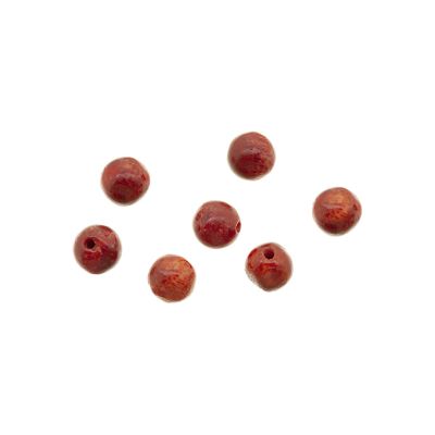 Bola Lisa Media Perforacion Coral Sponge 6mm. Venta por 6 Unidades