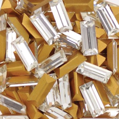 Cristal Conico Baguette Facetado Cristal 7x3mm. Venta por 12 Unidades