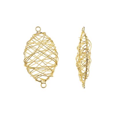 Herraje Latón Dorado Alambrado Marquise 45mm. Venta por 6 Unidades