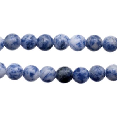 Bola Lisa Dumortierita 8mm ID 1.6mm. Sarta por 38cm Aprox