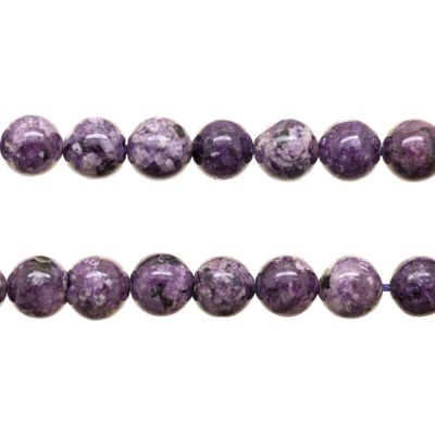 Bola Lisa Cuarzo Phoenix Ligth Morado 8mm Tinte-Estabilizada. Venta por Sarta 38cm Aprox