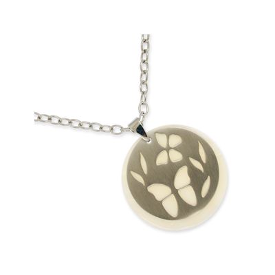 Cadena Lamina Acero 316L Nacar 55cm. Venta por unidad