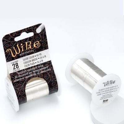 Alambre Artistico Beadsmith® Plateado Anti Manchas 0.3mm. Venta por 36.6 Metros