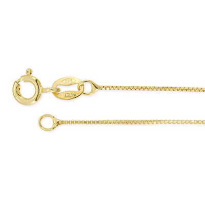 Cadena Plata 925 Terminada Veneciana 0.6mm baño Dorado Riaza 5mm 44cm.