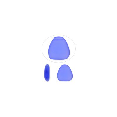 Vidrio Checo Trapecio Lt Sapphire Mate 23x24mm. Venta por 12 Unidades