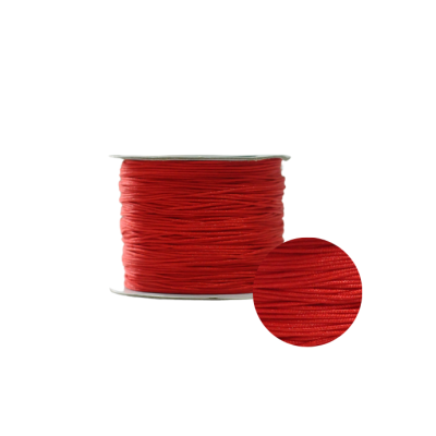 Cordon nylon trenzado Rojo 0.6mm #11. Venta por Rollo 100 Metros
