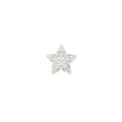 Canastilla Niquelada Estrella Filigrana 40mm. Venta por 12 Unidades