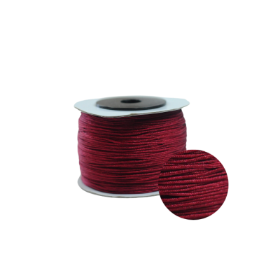 Cordon nylon trenzado Rojo Granate 0.6mm #16. Venta por Rollo 100 Metros