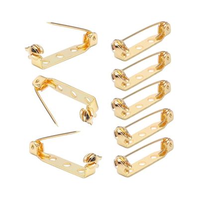 Gancho Latón Dorado Prendedor Cabeza CC03 32x5mm. Venta por 72 Unidades