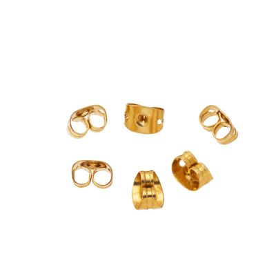 Cuña Latón Dorado Arete Mariposa 5mm. Venta por 144 Unidades