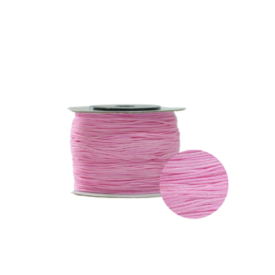 Cordon nylon trenzado Rosado 0.6mm #30. Venta por Rollo 100 Metros