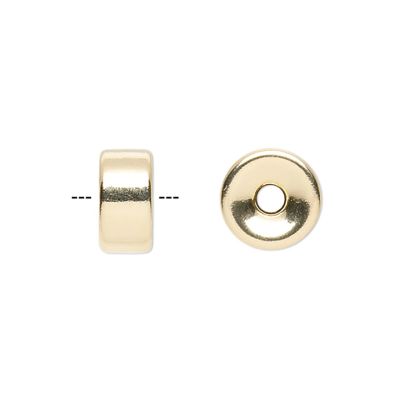 Separador Goldfilled 1420 (14kt) Rondela 8.0x4.2mm Hueco 2mm. Venta por Unidad