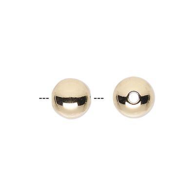 Separador Goldfilled 1420 (14kt) Bola Lisa 8mm Hueco 1.4mm. Venta por 2 Unidades