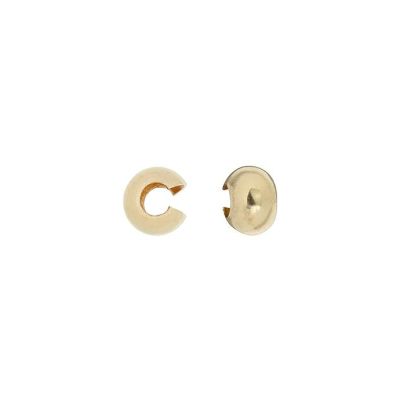 Terminal Goldfilled 1420 (14kt) Cubre Stopper 4mm. Venta por 6 Unidades