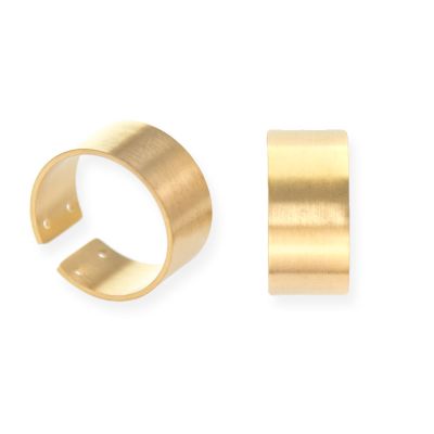 Base Anillo Ajustable Acero Inoxidable Baño Dorado 10mm. Venta por Unidad