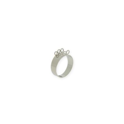 Herraje Anillo Latón Libre Niquel 6 Argollas Talla Surtida CB04. Venta por Unidad