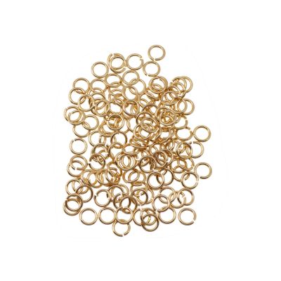 Argolla Dorado AAA e-coating Abierta 4x0.6mm. Venta por 36 unidades