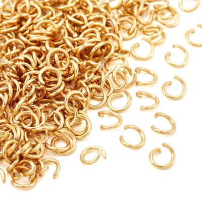 Argolla Abierta 5x1mm Acero Inoxidable Baño Dorado. Venta por 72 Unidades Aprox.