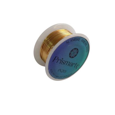 Alambre Americano Bronce Baño Dorado 0.8mm (N°20). Venta por 6.2mt