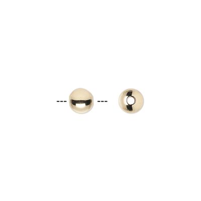 Separador Goldfilled 1420 (14kt) Bola Lisa 4mm Hueco 1mm. Venta por 6 Unidades