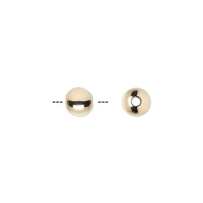Separador Goldfilled 1420 (14kt) Bola Lisa 5mm Hueco 1.4mm. Venta por 6 Unidades