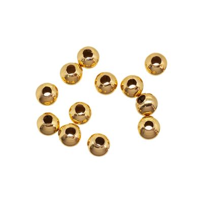 Bola Lisa Acero Inoxidable Baño Dorado 604 6mm Hueco 1.5mm. Venta por 12 Unidades