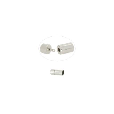 Broche Latón Libre Niquel Tubo Silicona 6mm. Venta por Unidad