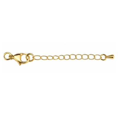 Broche Latón Picoloro 12mm Cadena extension Dorado AAA e-coating. Venta por Unidad