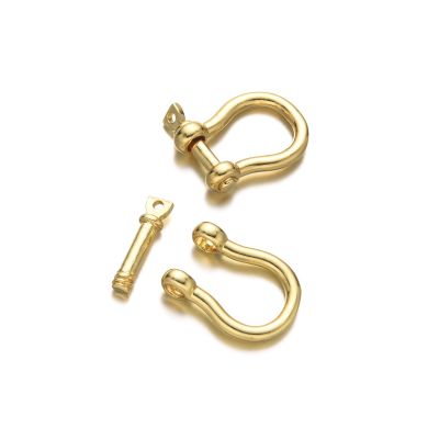 Broche Grillete de Ancla Dorado AAA Coating K1376 18mm. Venta por Unidad