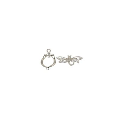 Broche Imitacion Rhodio Gancho 24mm. Venta por unidad