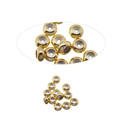 Cierre Deslizante Latón Dorado AAA e-coating Rondela 5mm. Venta por 6 Unidades