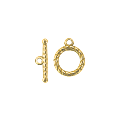 Broche Salvavidas Trenzado 20mm No 5 Acero Inoxidable Baño Dorado 2 Piezas. Venta por Unidad