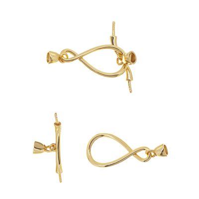 Broche Plata 925 Toggle Setting 20mm TO12 Dorado. Venta por unidad