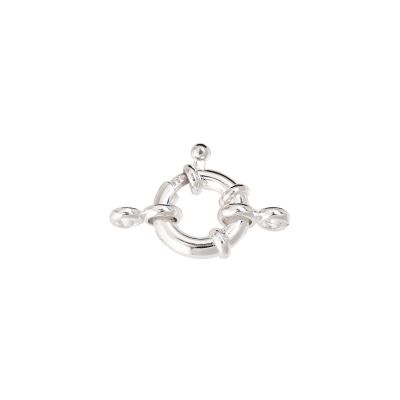 Broche Plata 925 Timon Nautico Argolla 10mm K035. Venta por unidad