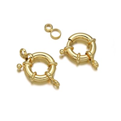 Broche Laton Timon Argolla 17-18mm Dorado AAA e-coating KK81. Venta por Unidad
