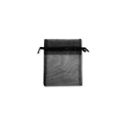 Bolsa Organza cinta Negra 14.5x11cm. Venta por 6 Unidades