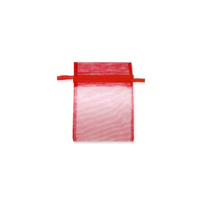 Bolsa Organza cinta Rojo 14.5x11cm. Venta por 6 Unidades