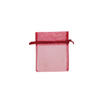 Bolsa Organza cinta Rojo Burgundy 15x20cm. Venta por 6 Unidades