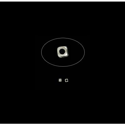 Cubo Latón Plateado 3mm. Venta por 144 Unidades